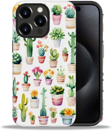 Vista 31 de CARLOCA Funda compatible con iPhone 15 Pro Max, funda protectora de gato en A para iPhone 15 Pro Max, TPU suave + PC duro 2 en 1, funda protectora