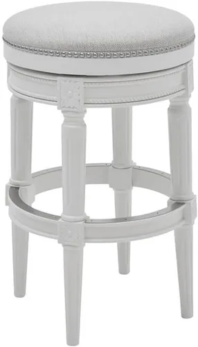 Vista 13 de New Ridge Home Goods Chapman Taburete giratorio de 26 pulgadas de altura de mostrador sin respaldo en nogal