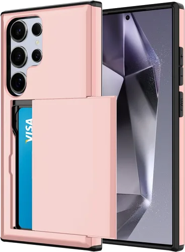 Vista 71 de Funda tipo cartera para Samsung Galaxy S22 con ranura para 2 tarjetas de crédito Funda a prueba de golpes Hybrid Heavy Duty Protection Armor Funda