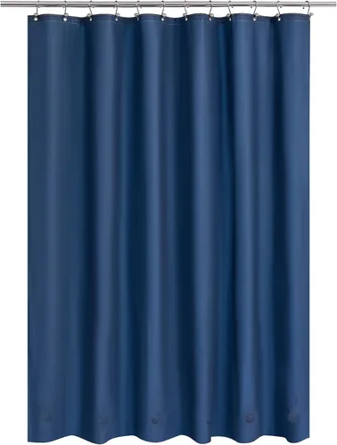 Vista 65 de Barossa Design - Forro de cortina estrecho de PEVA para ducha, con 3 imanes, impermeable, para cabina de baño pequeña, sin PVC, ojales metálicos