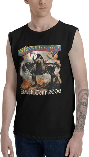 Vista 2 de DRFTGV Camisetas sin mangas para hombre, camiseta sin mangas para entrenamiento, gimnasio, camiseta muscular, color negro