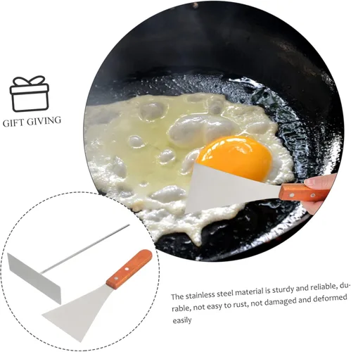 Vista 7 de HEMOTON Juego de herramientas para panqueques de acero inoxidable, esparcidor de crepé fácil de usar para crepes panqueques