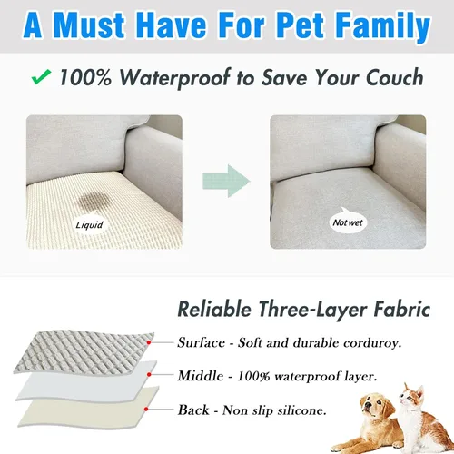 Vista 3 de Fundas para brazos de sofá, fundas impermeables para reposabrazos de sofá, sillón, sofá biplaza, funda para reposacabezas, funda antideslizante