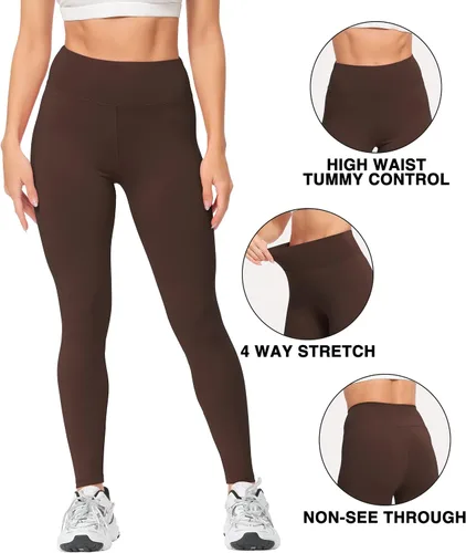 Vista 5 de Natural Feelings - Leggings de cintura alta para mujer, ultrasuaves, elásticos, opacos, ajustados, para yoga, talla única y talla extragrande