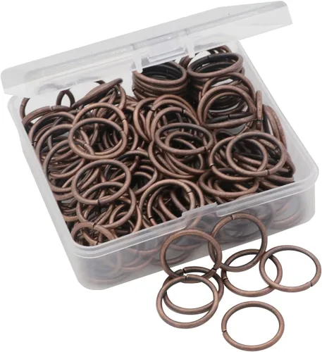 Vista 6 de 100 anillos de salto abiertos de 0.71 pulgadas, conectores de joyería de bronce para hallazgos de joyería, suministros de fabricación, pulseras