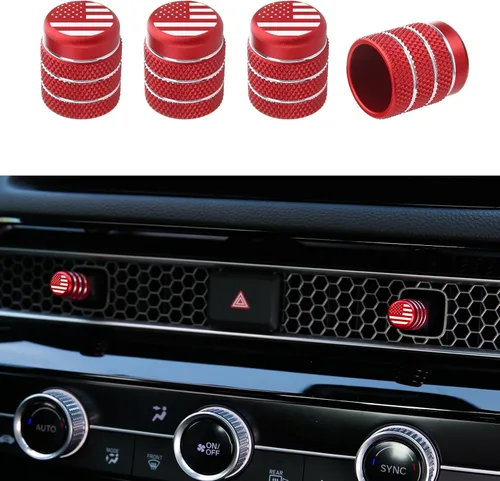 Vista 7 de CKE 4 piezas compatibles con Honda Civic CR-V 2026 2025 2024 2023 Accesorios para consola central de automóvil, tapas de perilla de ventilación