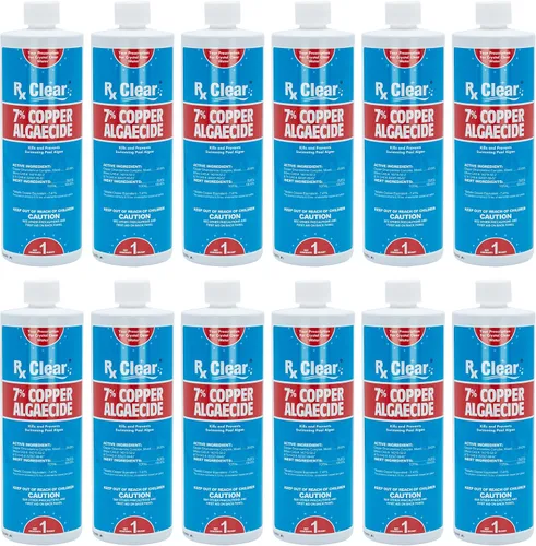 Vista 8 de Rx Clear 7% de algicida de cobre Botellas de un cuarto de galón Paquete