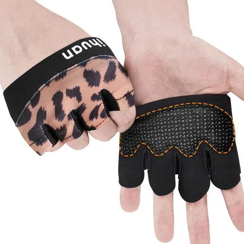 Vista 7 de ihuan Nuevos guantes de entrenamiento de gimnasio para levantamiento de pesas para hombres y mujeres, ideales para levantamiento de pesas