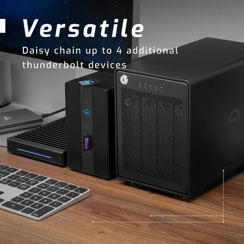 Vista 5 de OWC ThunderBay 4 - Carcasa de almacenamiento RAID Thunderbolt de 40 Gb/s de cuatro bahías de 0 TB con SoftRAID Premium