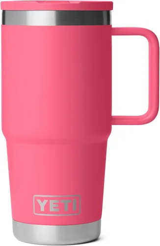 Vista 13 de YETI Rambler - Taza de viaje de 20 onzas con tapa abatible con popote, acero inoxidable, aislada al vacío, a prueba de fugas, apta para portavasos