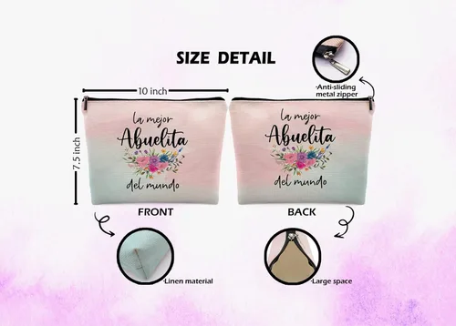 Vista 3 de Bolsa de maquillaje importante de la abuela de las cosas del maquillaje, bolso del viaje del maquillaje de la abuela de la abuela, Color-3Color-3)
