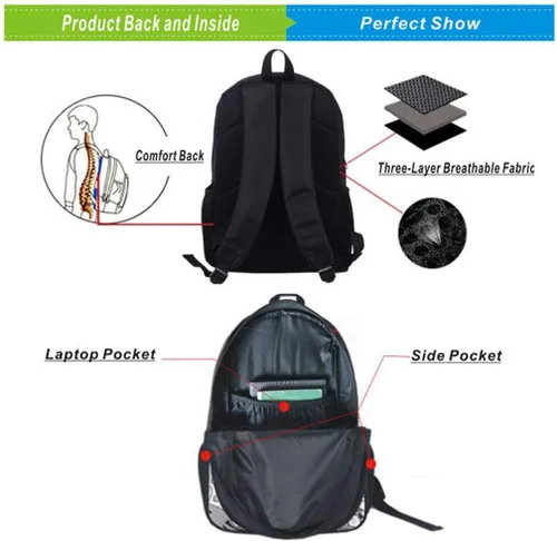 Vista 2 de Mochila para niños, unisex, para estudiantes, de dibujos animados, para estudiantes, mochila escolar de lona, mochila para adolescentes y niñas