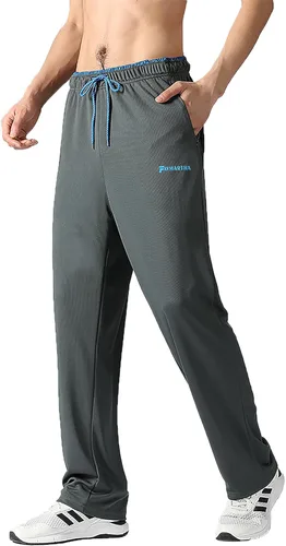 Vista 17 de Pantalones deportivos para hombre con bolsillos con cremallera, pantalones deportivos ligeros, pantalones de entrenamiento holgados atléticos