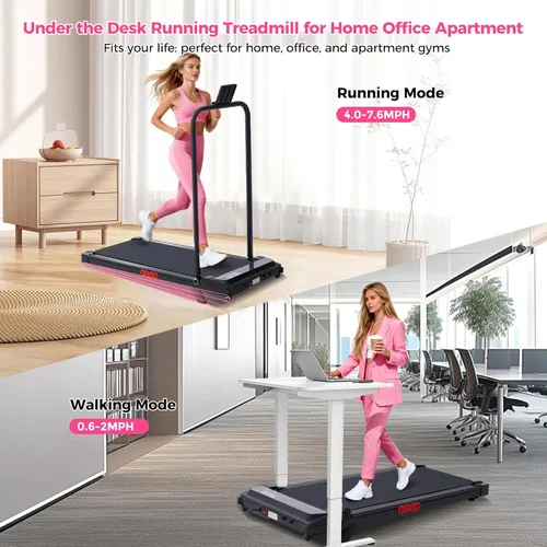 Vista 12 de Walking Pad with Incline and Handle Bar, 2026 Upgrade Electric Small Walking Pads Treadmills with Handles, Compact Treadmills for Home Small Spaces