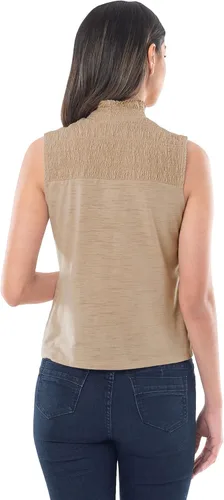 Vista 2 de Lee Camiseta sin mangas fruncida de cuello alto para mujer