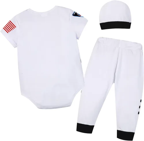 Vista 2 de Disfraz de astronauta para bebé recién nacido, uniforme de policía, traje de pirata, disfraz de príncipe médico