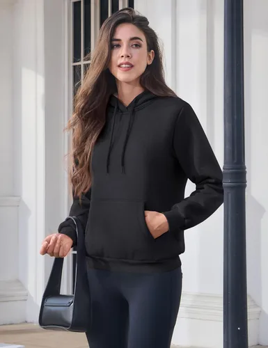 Vista 106 de MAGCOMSEN Sudaderas con capucha para mujer, con forro de sherpa, de vellón, para invierno, cálido, pesado, de algodón, con bolsillo