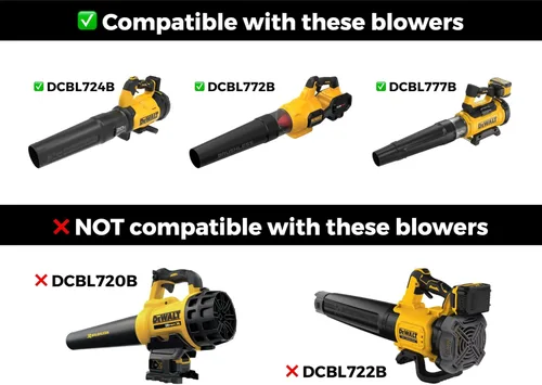Vista 6 de Boquilla de secado de coche Stubby para sopladores de hojas DEWALT - 60V MAX (DCBL772B & DCBL777B)