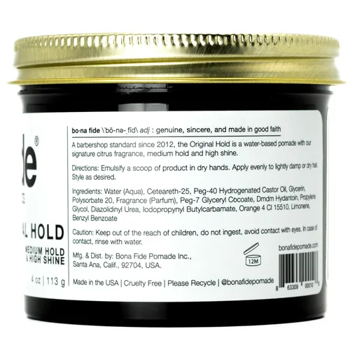 Vista 7 de Bona Fide Pomade, Soporte original, 4 oz.