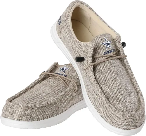 Vista 39 de FOCO Men's NFL Team Logo Lightweight Loafers Lace Up Cotton Knit Shoes