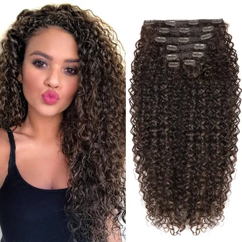 Vista 12 de BHF - Extensión de cabello rizado de 26 pulgadas, con clip de doble trama de 4.94 onzas, fibra japonesa resistente al calor, extensión de cabello