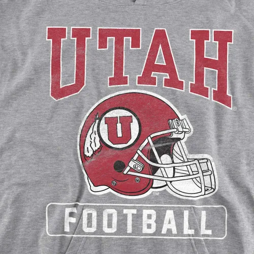 Vista 2 de University of Utah Sudadera con capucha oficial de baloncesto para niños y niñas