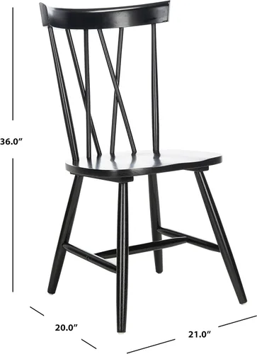 Vista 3 de SAFAVIEH Home Collection Friar Farmhouse DCH1401A-SET2 - Silla de comedor con eje negro