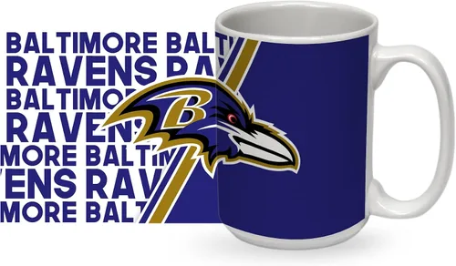 Vista 23 de Rico Industries NFL Football 15 oz White Ceramic Mug
