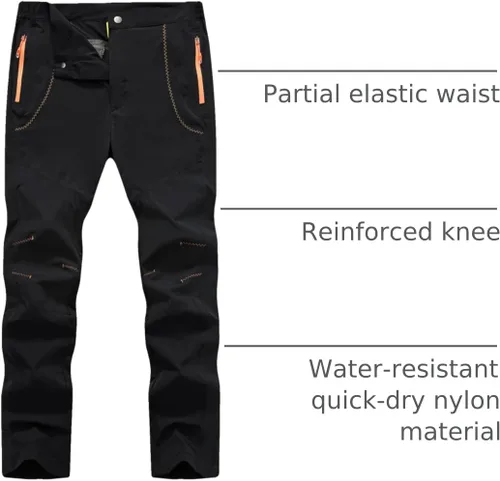 Vista 20 de TBMPOY Pantalones cargo de senderismo para hombre, ligeros, impermeables, de secado rápido, pantalones de montaña, pesca, camping