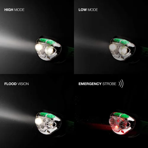 Vista 4 de Energizer Vision Linterna Frontal LED Recargable, Linterna Frontal LED Brillante Resistente al Agua para Exteriores, Equipo de Campamento y Verde