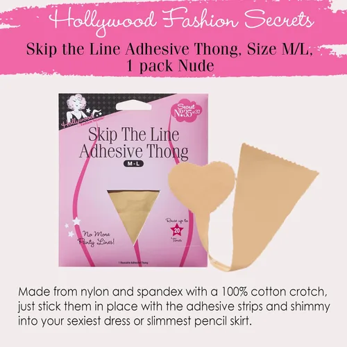 Vista 3 de Hollywood Fashion Secrets, Tanga Adhesiva Reutilizable Skip the Line