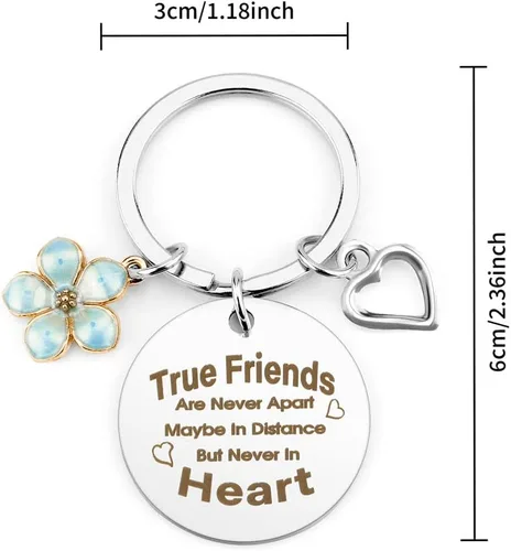 Vista 2 de Best Friend Friendship Gifts for Women Keychain, Birthday Gifts for Women Friendship, Graduation Gifts for Friends
