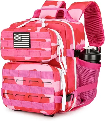 Vista 12 de Mini mochila táctica de 9L para hombres y mujeres, mochila táctica pequeña para senderismo, bolsa táctica pequeña, paquete de fitness, Negro