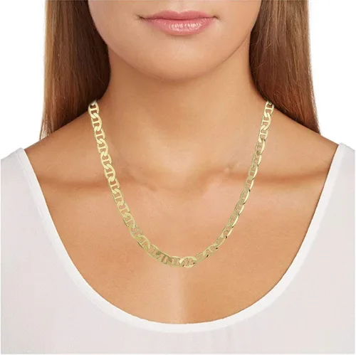 Vista 2 de Collar de cadena Mariner de oro amarillo de 14 quilates para hombre de 22 pulgadas