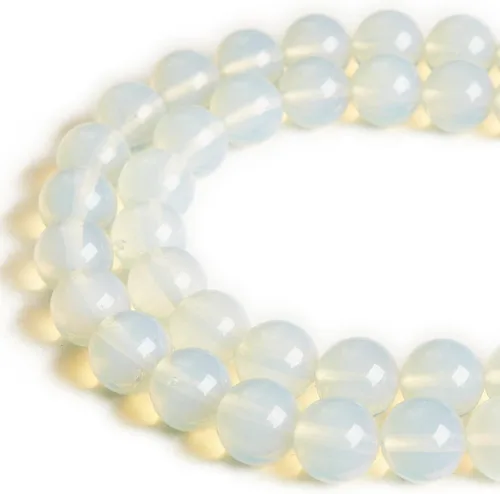 Vista 22 de 60 piezas de cuentas de turquesa africana natural de 6 mm, cuentas de piedras preciosas naturales, cuentas sueltas redondas para hacer joyas