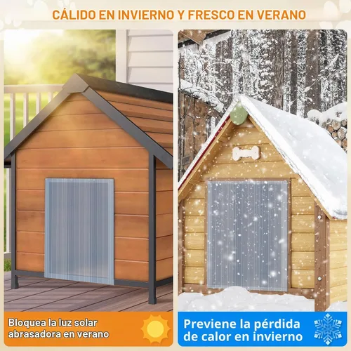 Vista 3 de Aletas de repuesto para puerta de perro, 6.5 x 7.09 pulgadas, solapa de puerta de casa de perro o perrera, tiras de puerta de vinilo de plástico