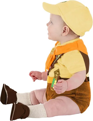 Vista 4 de Adorable Adventure Begins Disney and Pixar Russell Up Infant Costume - Let Your Little Explorer Soar with Joy!