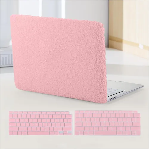 Vista 31 de Funda compatible con MacBook Air de 13 pulgadas (versión 2010-2017). Modelos: A1466 / A1369, funda rígida de piel crema texturizada a cuadros, sin