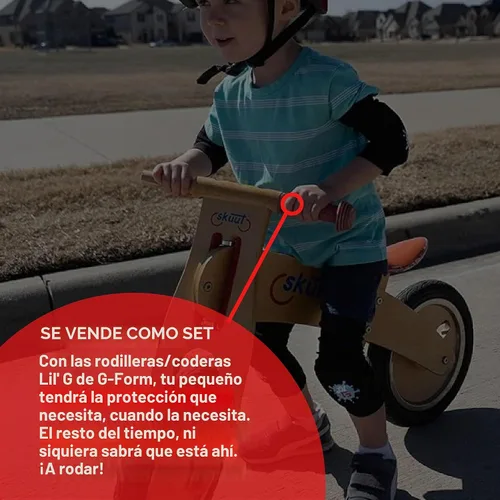 Vista 6 de G-Form Lil'G - Juego de rodilleras y codos para bicicleta, color negro