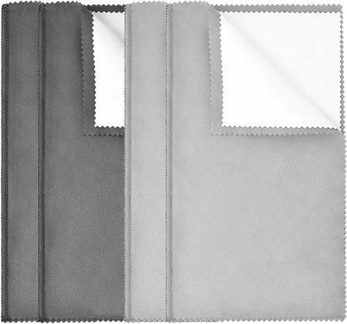 Vista 6 de SEVENWELL - Paño de pulido plateado, 2 paños de limpieza para joyas Tela de plata gris oscuro de 7.9 in