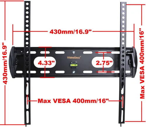 Vista 2 de VideoSecu Soporte de pared ultra delgado de bajo perfil para VIZIO E370VL E371VL E390VL E390VL E390-A1 E420VSE E420AR E422VLE E420I-A1 E421VO