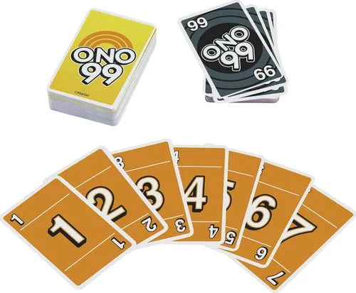Vista 3 de Mattel Games Juego de 3 juegos de cartas con UNO, Phase 10 y ONO 99, diversión de viaje para niños y noches familiares con caja de lata