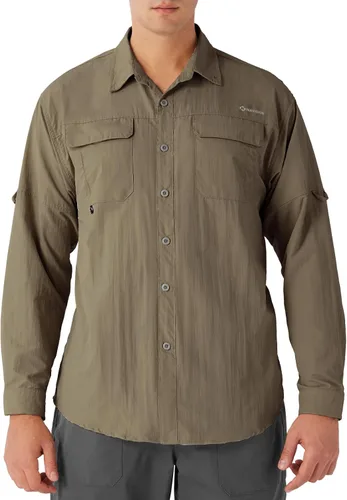 Vista 15 de NAVISKIN Camisas de pesca con protección solar UPF 50+ de manga larga para hombre, PFG para senderismo, viajes, campamento