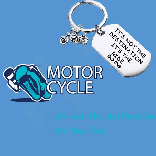 Vista 3 de MAOFAED Llavero de motocicleta para motociclista, regalo de pollito