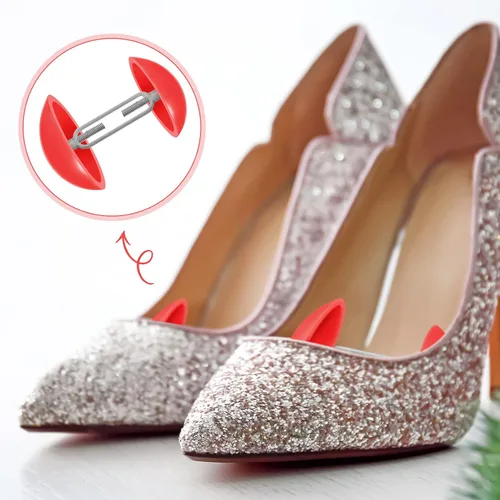 Vista 7 de 2 pares de mini estiradores de zapatos para mujer, ampliadores de pies anchos, antideslizantes, zapatos para mujeres y hombres, zapatos de tacón