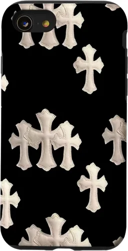 Vista 18 de Funda en blanco y negro con cruces para iPhone 17