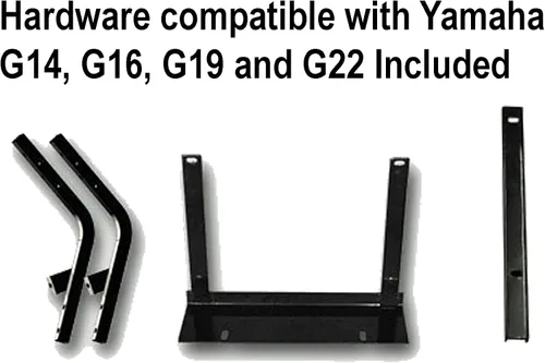 Vista 4 de Performance Plus Carts Yamaha G14, G16, G19 y G22 - Kit de caja de carga de acero negro con soportes