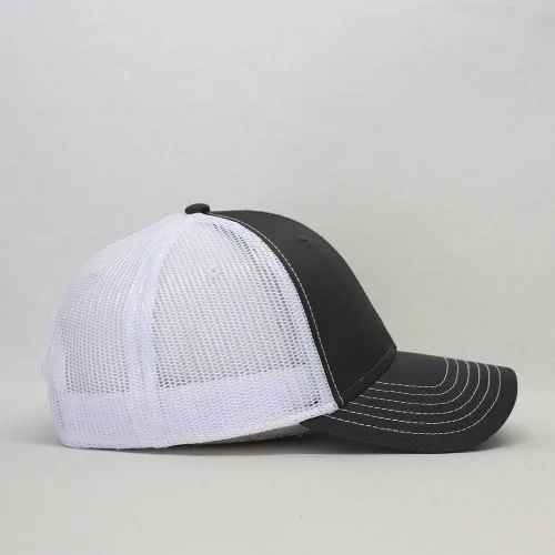Vista 19 de Gorra de béisbol de camionero de malla de algodón de dos tonos de malla de algodón de dos tonos