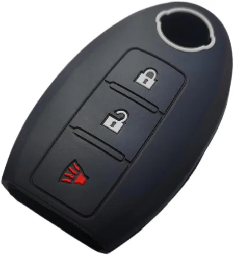 Vista 3 de Funda de Llavero de Silicona Protectora de Carcasa Remota sin Llave Compatible con Nissan Armada Frontier Pathfinder Juke Leaf Murano Quest Rogue
