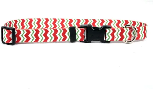 Vista 5 de Yellow Dog Design Collar de perro Rainbow Chevron, grande de 1 pulgada de ancho, se adapta a tamaños de cuello de 18 a 28 pulgadas Rainbow Stripe